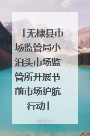 无棣县市场监管局小泊头市场监管所开展节前市场护航行动