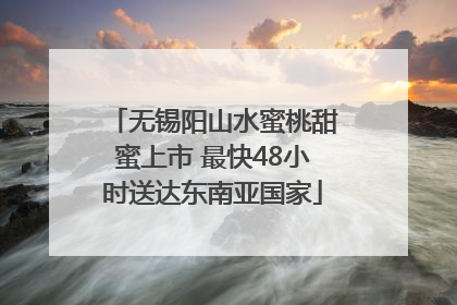 无锡阳山水蜜桃甜蜜上市 最快48小时送达东南亚国家