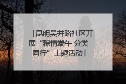 昆明吴井路社区开展“粽情端午 分类同行”主题活动