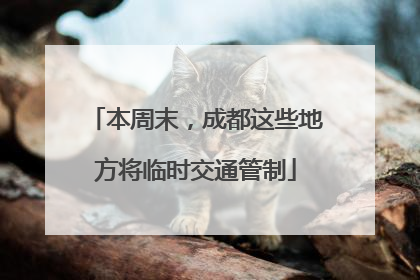 本周末，成都这些地方将临时交通管制