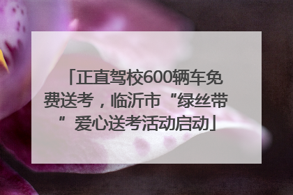 正直驾校600辆车免费送考，临沂市“绿丝带”爱心送考活动启动