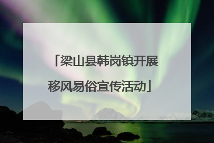 梁山县韩岗镇开展移风易俗宣传活动