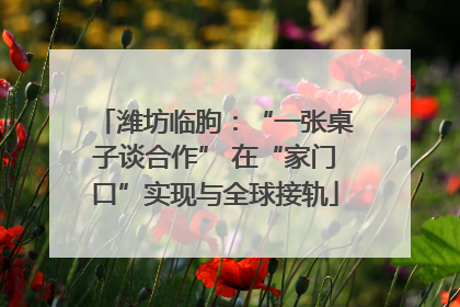 潍坊临朐：“一张桌子谈合作” 在“家门口”实现与全球接轨
