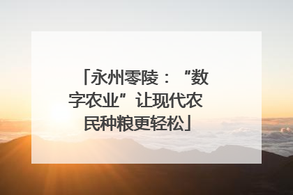永州零陵：“数字农业”让现代农民种粮更轻松