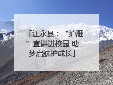 江永县：“护雁”宣讲进校园 助梦启航护成长