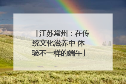 江苏常州：在传统文化滋养中 体验不一样的端午