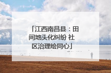 江西南昌县：田间地头化纠纷 社区治理绘同心
