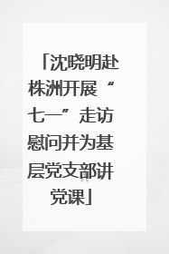 沈晓明赴株洲开展“七一”走访慰问并为基层党支部讲党课