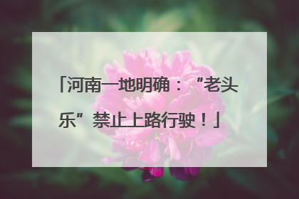 河南一地明确：“老头乐”禁止上路行驶！