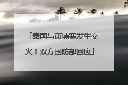 泰国与柬埔寨发生交火！双方国防部回应
