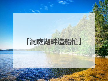 洞庭湖畔造船忙
