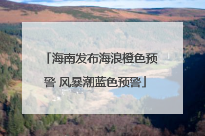 海南发布海浪橙色预警 风暴潮蓝色预警