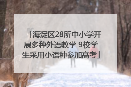 海淀区28所中小学开展多种外语教学 9校学生采用小语种参加高考