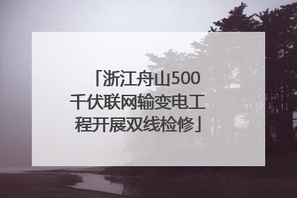 浙江舟山500千伏联网输变电工程开展双线检修