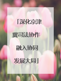 深化京津冀司法协作 融入协同发展大局