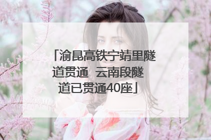 渝昆高铁宁靖里隧道贯通  云南段隧道已贯通40座