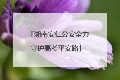 湖南安仁公安全力守护高考平安路