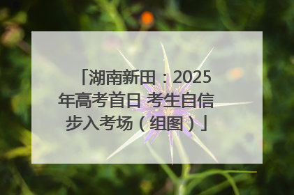 湖南新田：2025年高考首日 考生自信步入考场（组图）