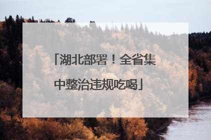 湖北部署！全省集中整治违规吃喝