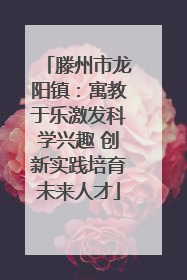 滕州市龙阳镇：寓教于乐激发科学兴趣 创新实践培育未来人才