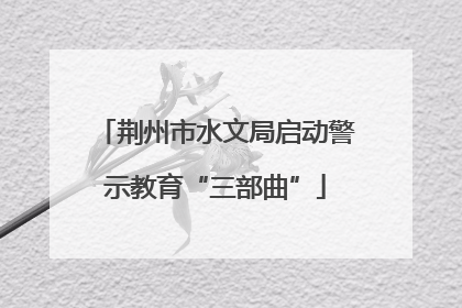荆州市水文局启动警示教育“三部曲”
