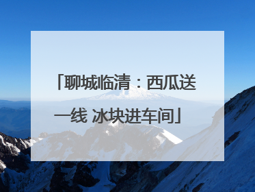 聊城临清：西瓜送一线 冰块进车间