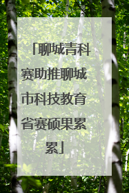 聊城青科赛助推聊城市科技教育省赛硕果累累