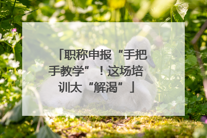 职称申报“手把手教学”！这场培训太“解渴”