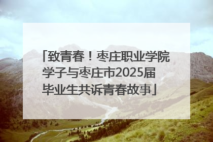 致青春！枣庄职业学院学子与枣庄市2025届毕业生共诉青春故事