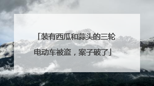装有西瓜和蒜头的三轮电动车被盗，案子破了