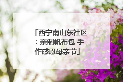 西宁南山东社区：亲制帆布包 手作感恩母亲节