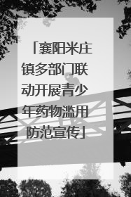 襄阳米庄镇多部门联动开展青少年药物滥用防范宣传