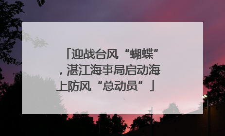 迎战台风“蝴蝶”，湛江海事局启动海上防风“总动员”