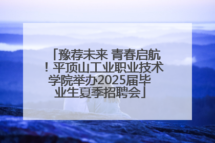 豫荐未来 青春启航！平顶山工业职业技术学院举办2025届毕业生夏季招聘会