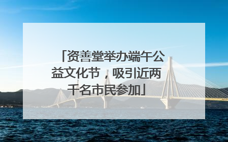 资善堂举办端午公益文化节，吸引近两千名市民参加