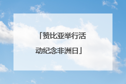 赞比亚举行活动纪念非洲日