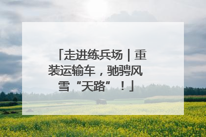 走进练兵场｜重装运输车，驰骋风雪“天路”！