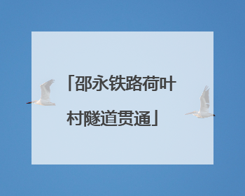 邵永铁路荷叶村隧道贯通