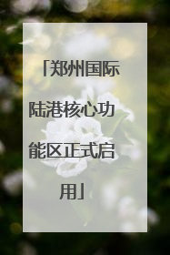 郑州国际陆港核心功能区正式启用