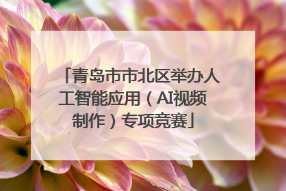青岛市市北区举办人工智能应用（AI视频制作）专项竞赛