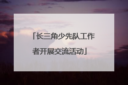 长三角少先队工作者开展交流活动