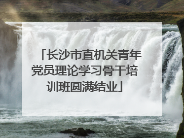 长沙市直机关青年党员理论学习骨干培训班圆满结业