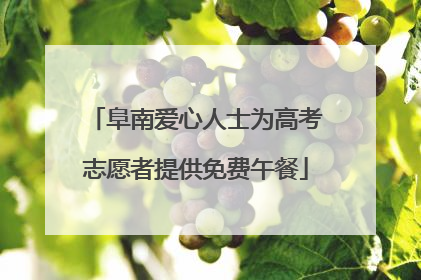 阜南爱心人士为高考志愿者提供免费午餐