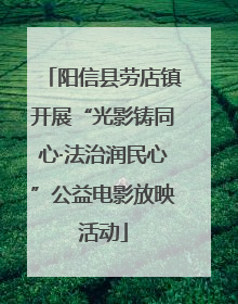 阳信县劳店镇开展“光影铸同心·法治润民心”公益电影放映活动