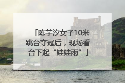 陈芋汐女子10米跳台夺冠后，现场看台下起“娃娃雨”