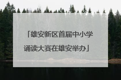 雄安新区首届中小学诵读大赛在雄安举办