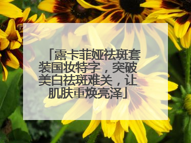 露卡菲娅祛斑套装国妆特字，突破美白祛斑难关，让肌肤重焕亮泽