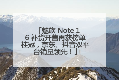 魅族 Note 16 补货开售再获榜单桂冠，京东、抖音双平台销量领先！
