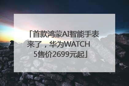 首款鸿蒙AI智能手表来了，华为WATCH 5售价2699元起