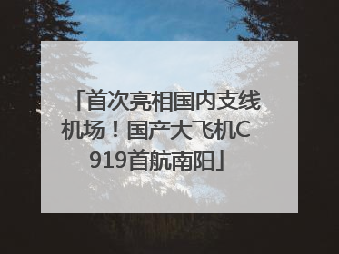 首次亮相国内支线机场！国产大飞机C919首航南阳